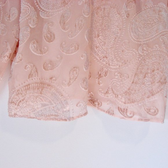 Nanette Lepore Tunic Blouse Cream Flowy Loose Romantic Holiday Party Size Medium - Picture 10 of 15